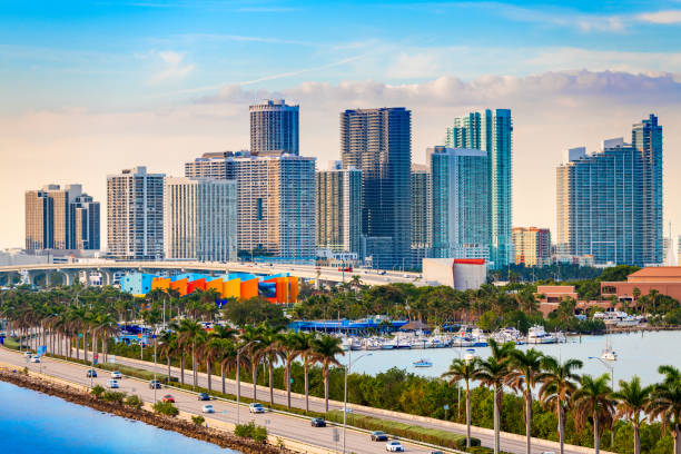 Miami downtown skyline and business district
